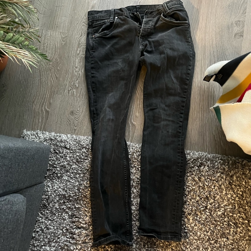 Pepe Jeans black denim straight cut jeans
